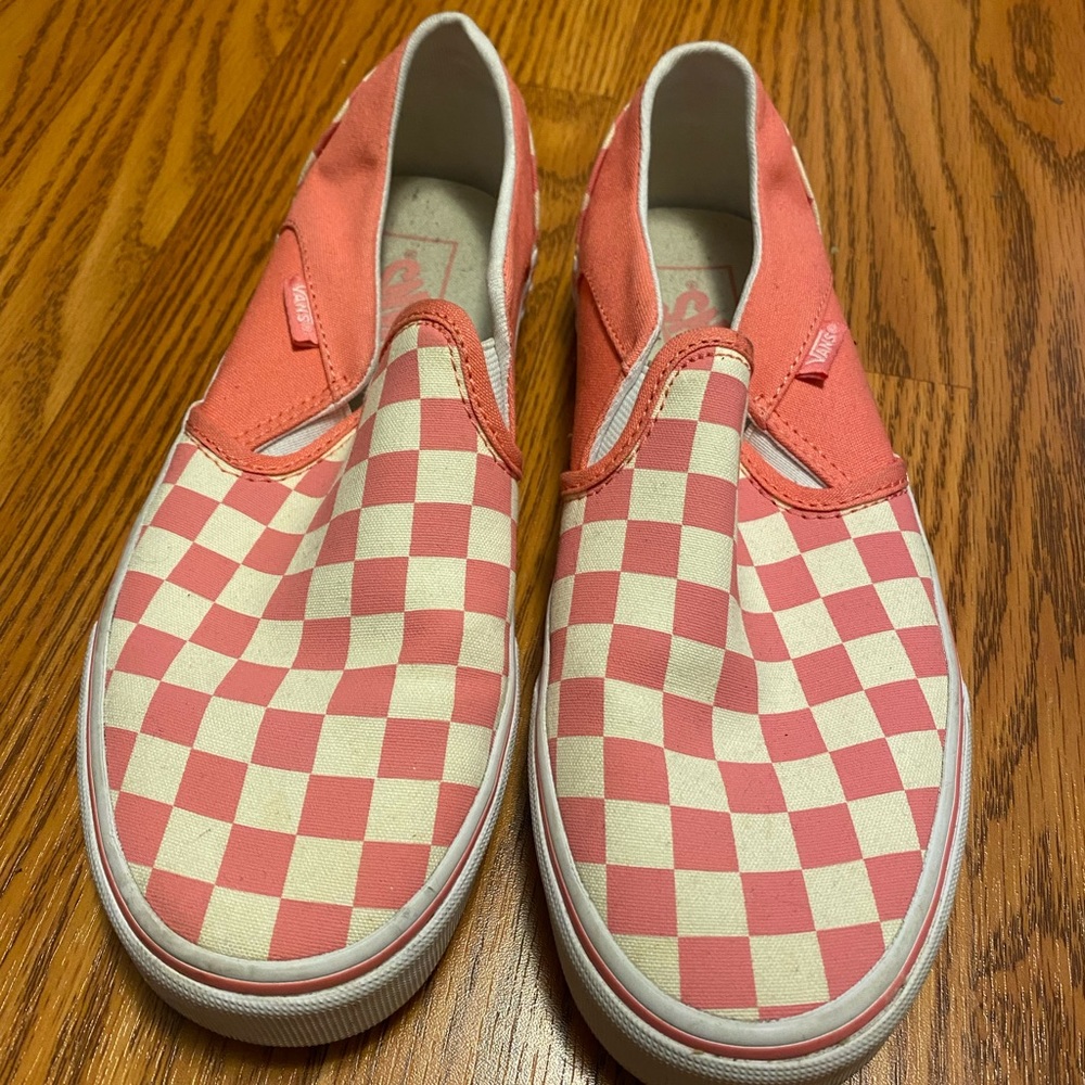 Pink Vans Checkered like New 7